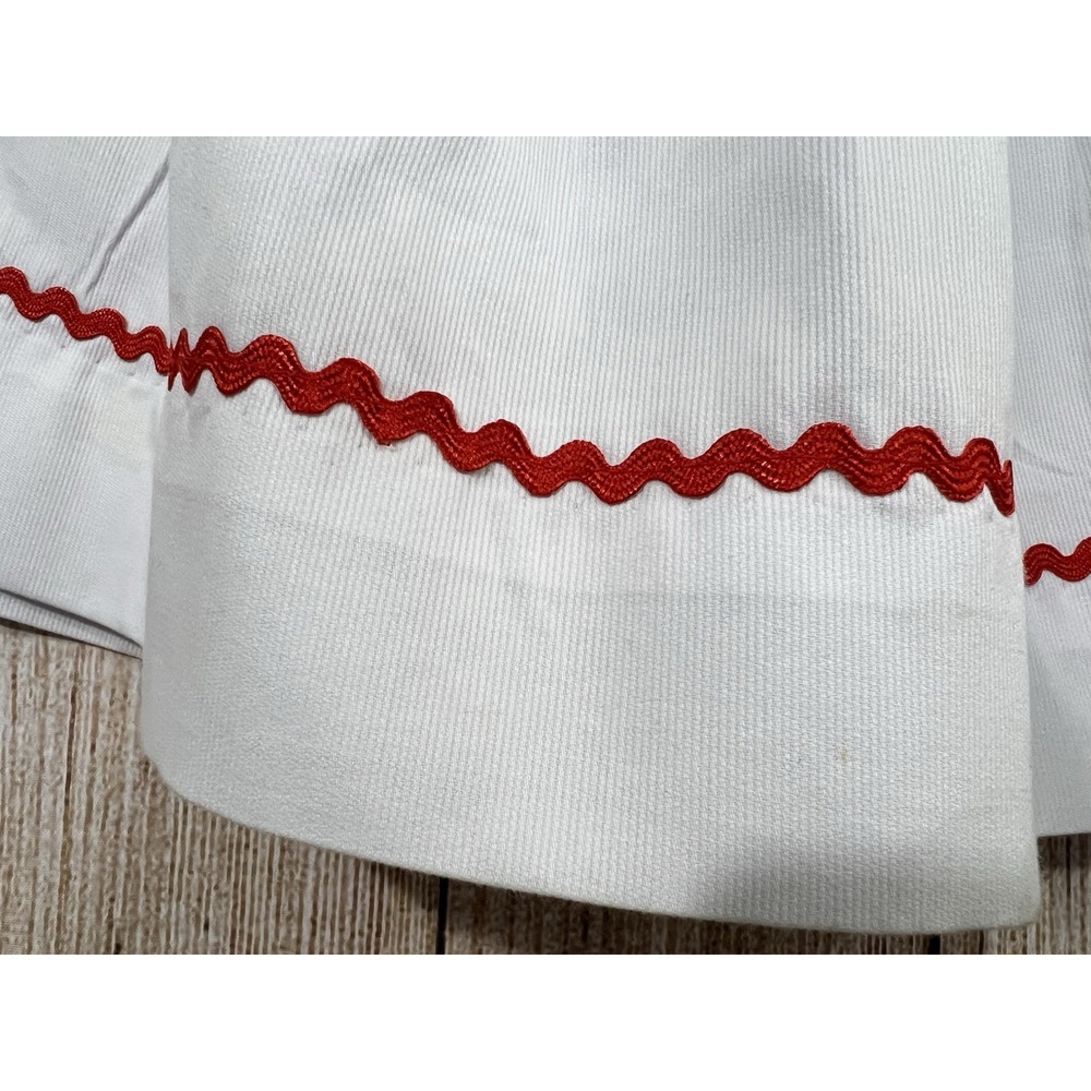 The Trendy Toddler Smocked Dress White Sz 5 Embroidered Christmas Tree Heirloom - Picture 4 of 8